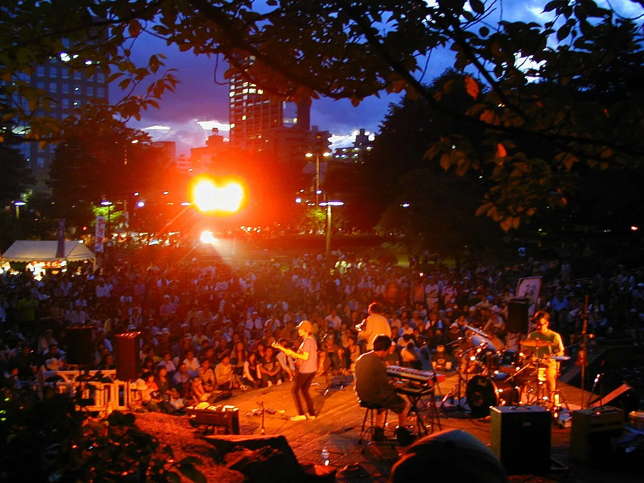 A public stage at the Jozenji Street Jazz Festival in Sendai in 2009.