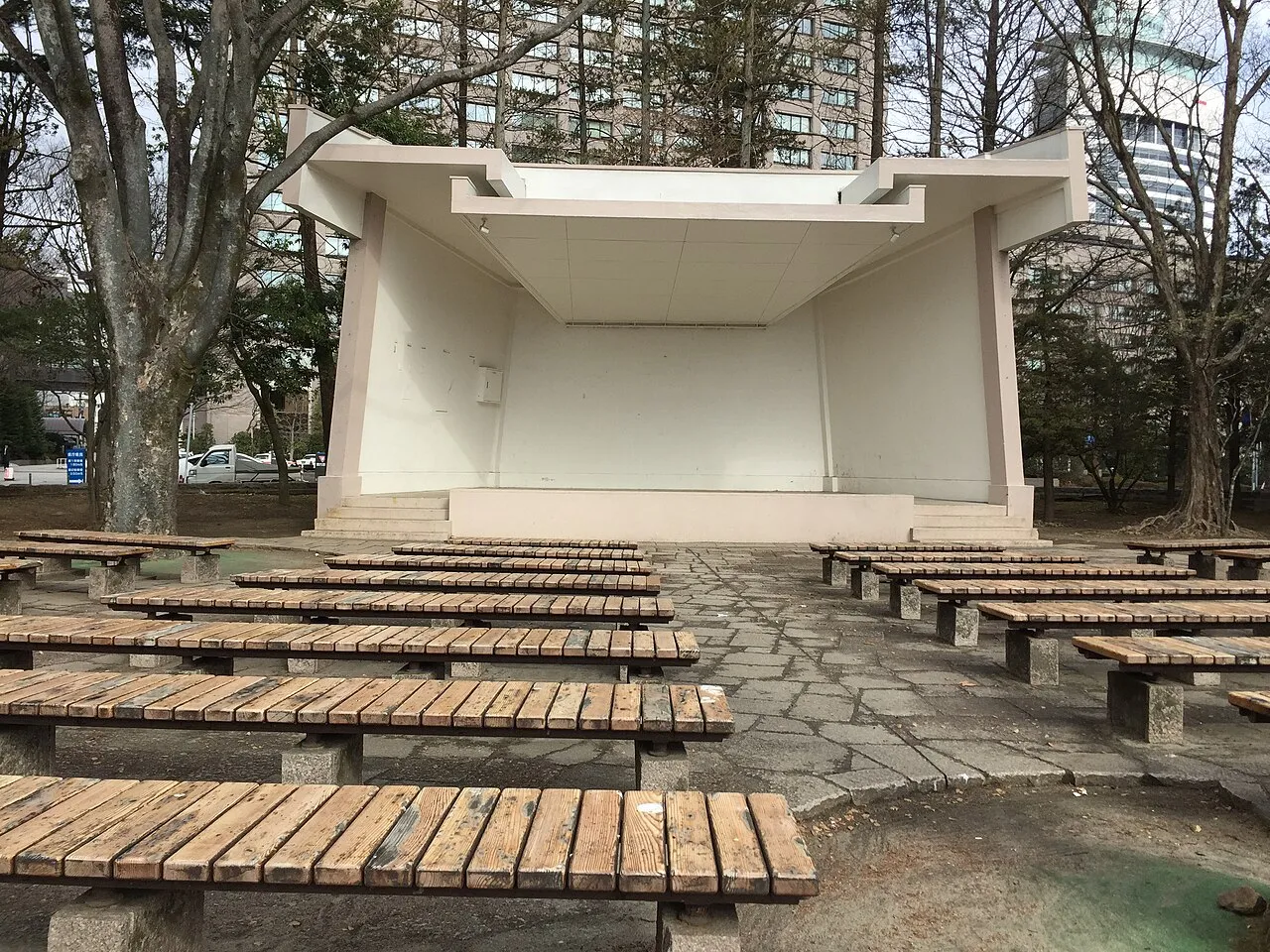 The open-air stage in Kotodai Park, one of the festival's stage venues.